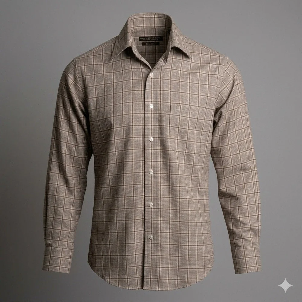 Forsyth of Canada Plaid Wrinkle Free Long Sleeve Button Up Collared Shirt Men M - Picture 1 of 9
